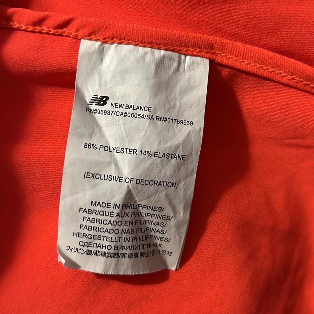 New Balance Neon Orange Reflective Running Jacket Women’s Large - Picture 4 of 5
